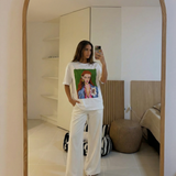 Oversized Portrait Graphic T-Shirt – Relaxed Fit Cotton Tee