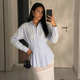 Pleated Waist Button Shirt for Elegant Feminine Style