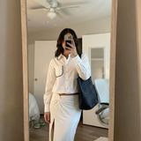 Cropped Pocket Shirt Jacket for Clean Modern Style
