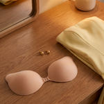 Invisible Lift Bra Cups on a dressing table while getting ready