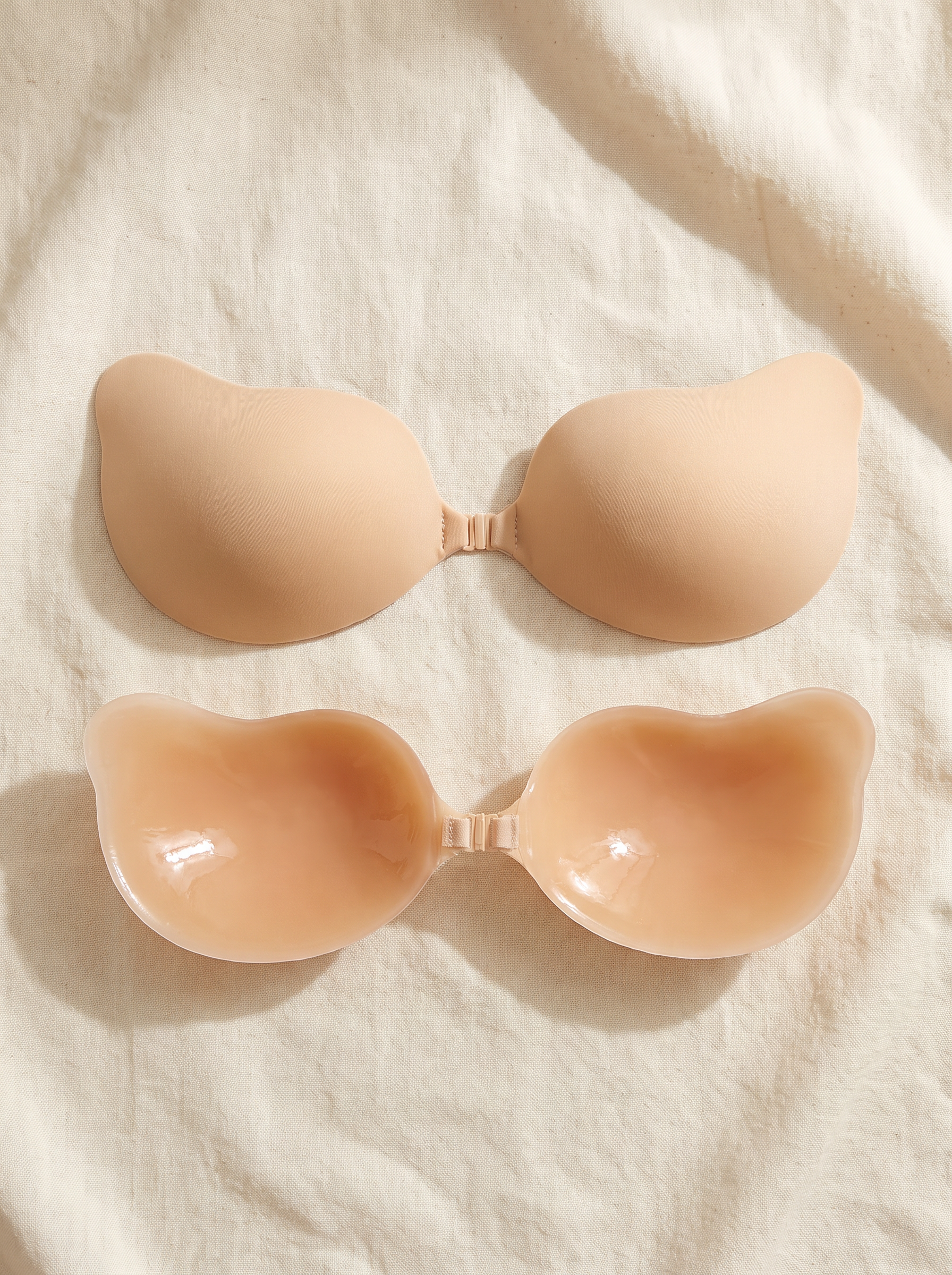 Invisible Lift Bra Cups, outer and inner side