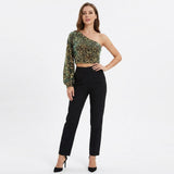 Women's One-Shoulder Sequin Top