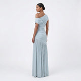 Women's One-Shoulder Ruched Maxi Dress