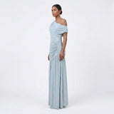 Women's One-Shoulder Ruched Maxi Dress
