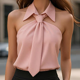 Women's Halter Neck Sleeveless Blouse