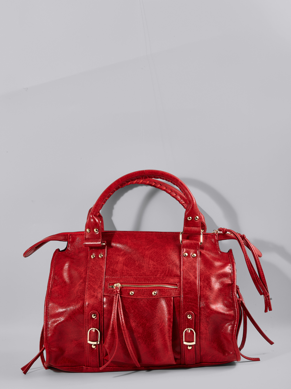 Faux Leather Fringe Shoulder Bag