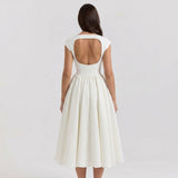 Women's Sleeveless Open Back Midi Dress