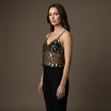 Women's Sequin Mesh Cami Top