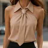 Women's Halter Neck Sleeveless Blouse