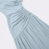 Women's One-Shoulder Ruched Maxi Dress