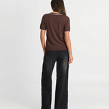 Contrast Trim Crew Neck T-Shirt for Casual Chic Style
