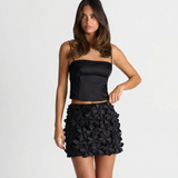 Textured Ruffle Mini Skirt for Chic Party Style