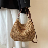 Woven Straw Crossbody Bag
