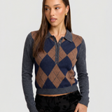 Argyle Knit Sweater Vest for Preppy Chic Style