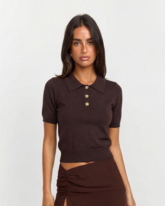 Button Front Knit Top for Minimal Chic Everyday Style