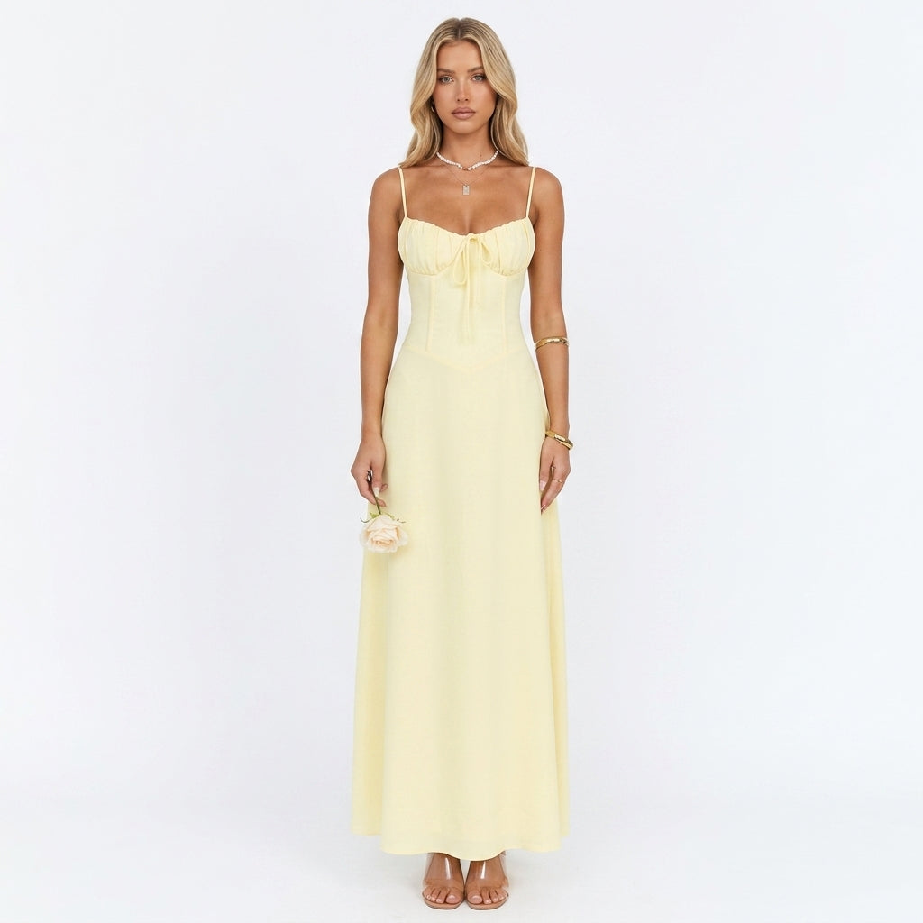 Women's Sweetheart Neck Maxi Dress