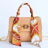 Women's Scarf Handle Crossbody Bag