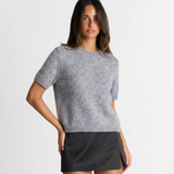 Soft Knit Short Sleeve Sweater – Lightweight Relaxed Fit Top