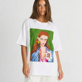 Oversized Portrait Graphic T-Shirt – Relaxed Fit Cotton Tee