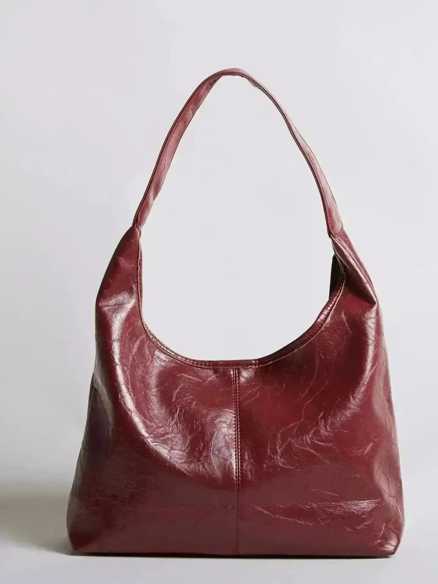 Women's Glossy Hobo Shoulder Bag