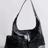 Women's Glossy Hobo Shoulder Bag