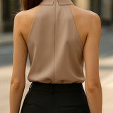Women's Halter Neck Sleeveless Blouse