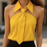 Women's Halter Neck Sleeveless Blouse
