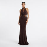 Women's Halter Neck Maxi Dress
