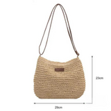 Woven Straw Crossbody Bag
