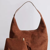 Women's Suede Shoulder Hobo Bag