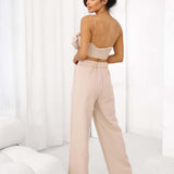 Strapless Rose Detail Crop Top – Elegant Fitted Bandeau