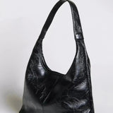Women's Glossy Hobo Shoulder Bag