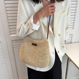 Woven Straw Crossbody Bag