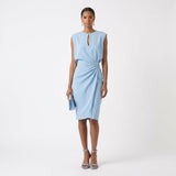 Women's Draped Sleeveless Midi Dress
