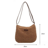 Woven Straw Crossbody Bag