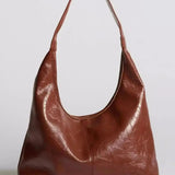Women's Glossy Hobo Shoulder Bag