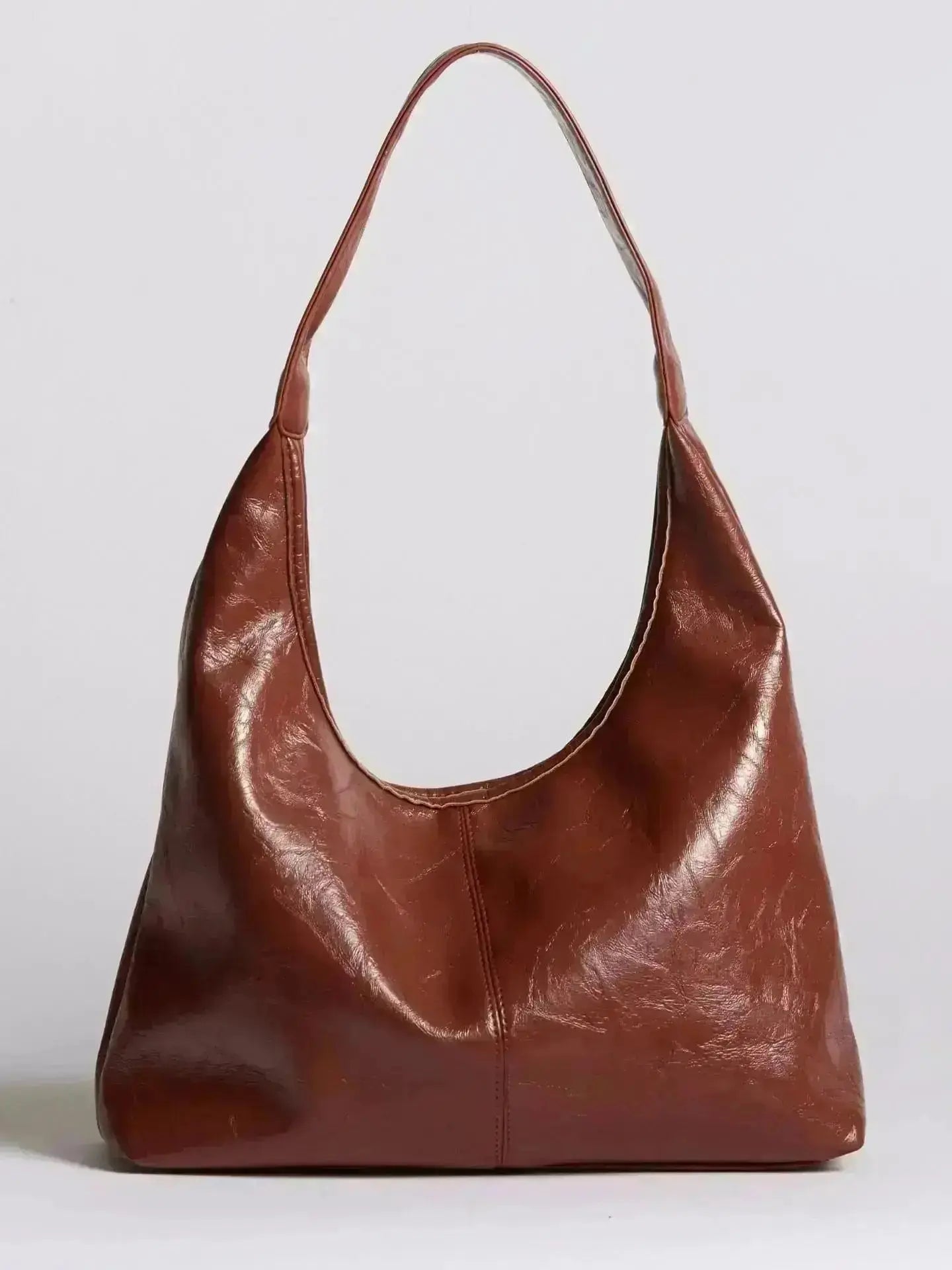 Women's Glossy Hobo Shoulder Bag