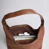Women's Suede Shoulder Hobo Bag