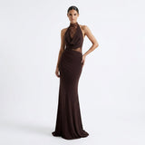 Women's Halter Neck Maxi Dress