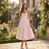Women's Strapless A-Line Midi Dress