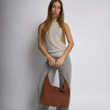 Women's Suede Shoulder Hobo Bag