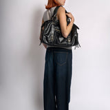 Faux Leather Fringe Shoulder Bag