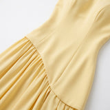 Women's Strapless High Slit Maxi Dress