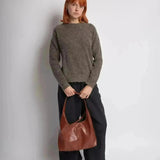 Women's Glossy Hobo Shoulder Bag