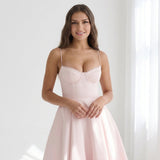 Women's Strapless A-Line Midi Dress