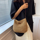 Woven Straw Crossbody Bag