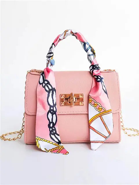 Women's Scarf Handle Crossbody Bag