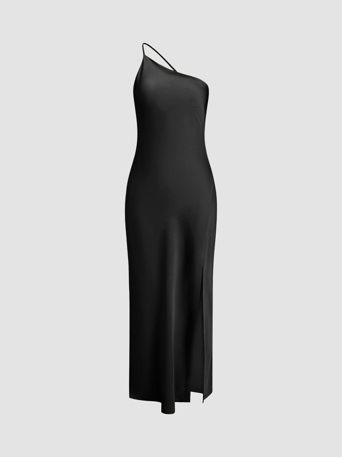 Backless Halter Maxi Dress – Sleek High Slit Evening Gown