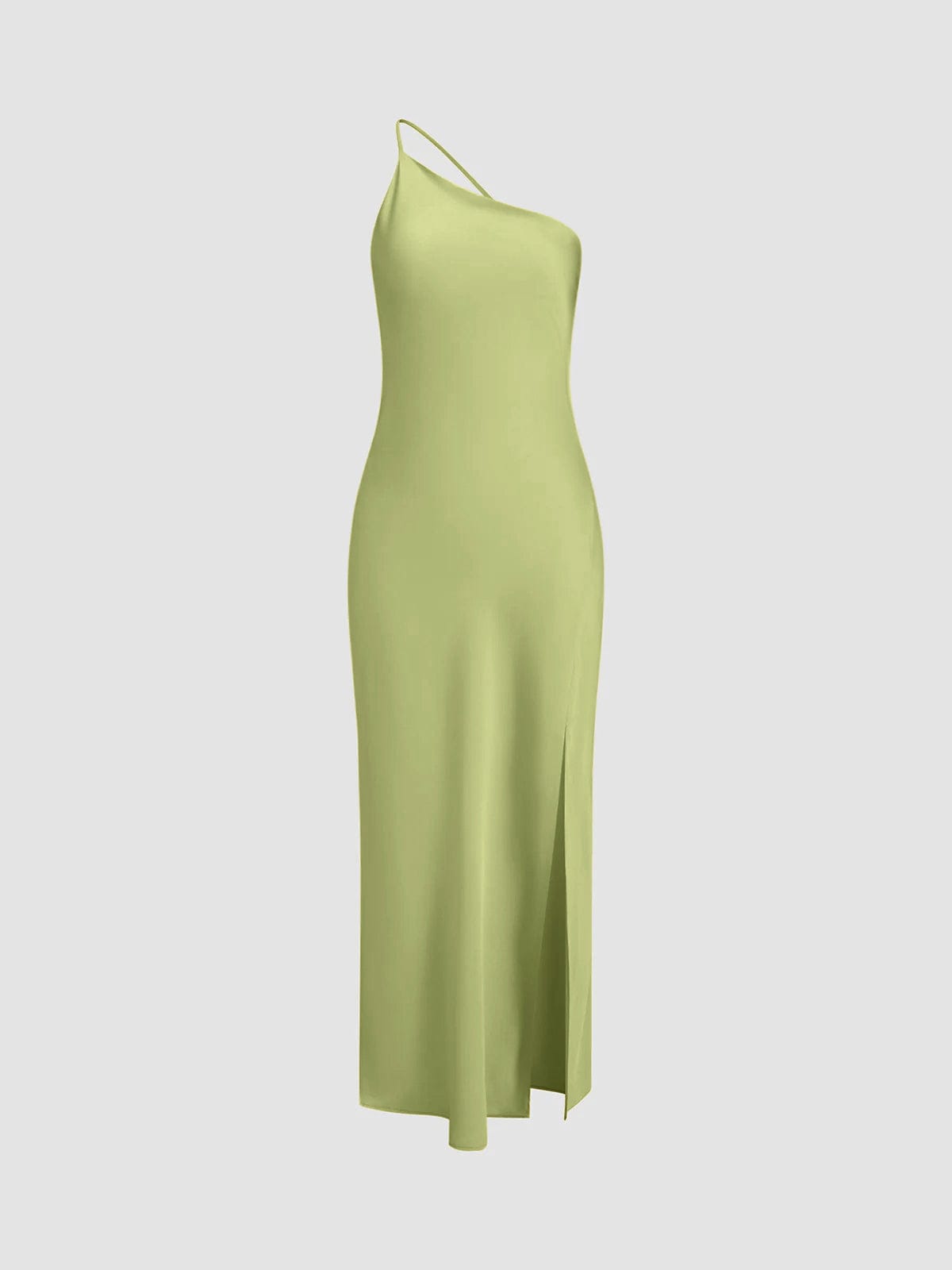 Backless Halter Maxi Dress – Sleek High Slit Evening Gown