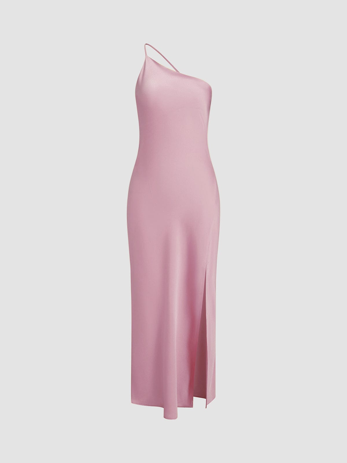 Backless Halter Maxi Dress – Sleek High Slit Evening Gown